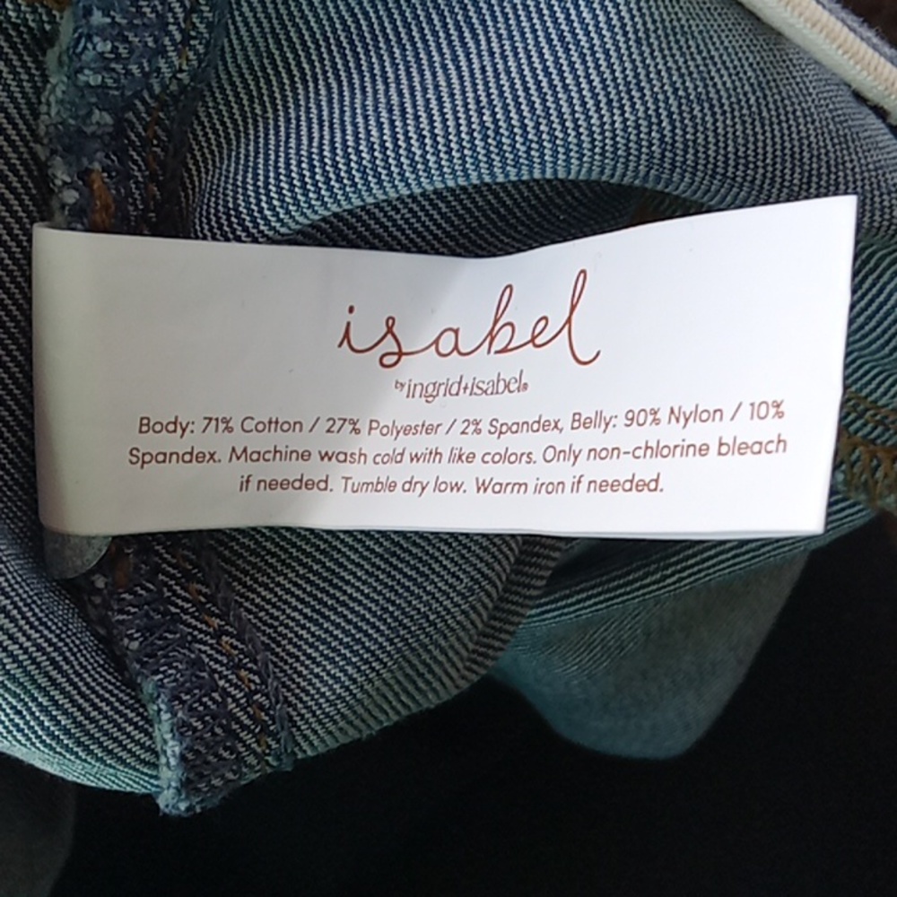 Isabel Maternity By Ingrid & Isabel Jeggins Size 2 Blue Crossover Panel - Picture 5 of 6